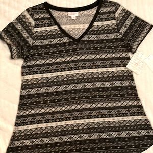 Christy T shirt in black and grey! Loving this b neck style!